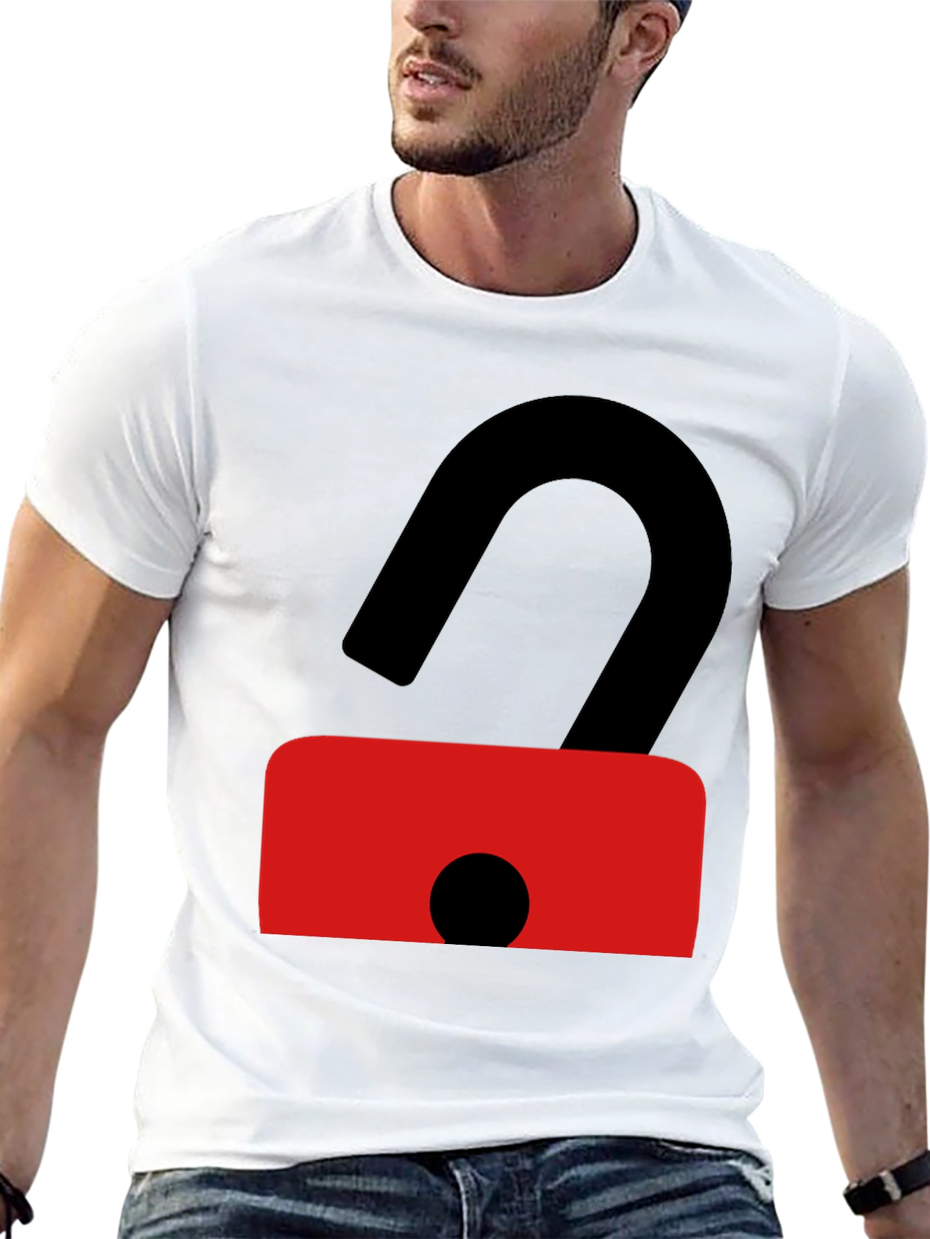 Unlock Your Style: Black T-Shirt with Bold Graphic