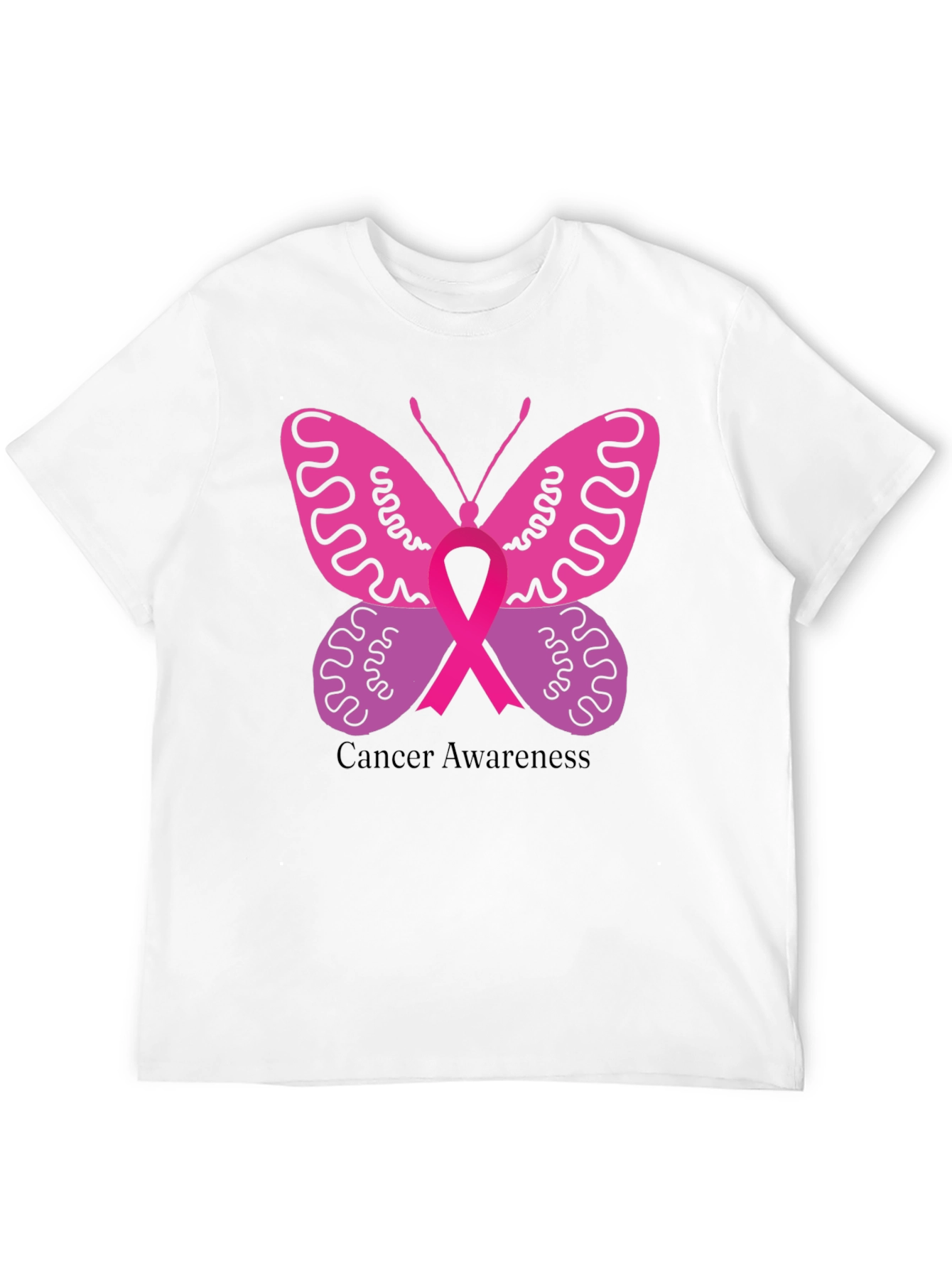 Cancer Awareness Butterfly Ribbon T-Shirt