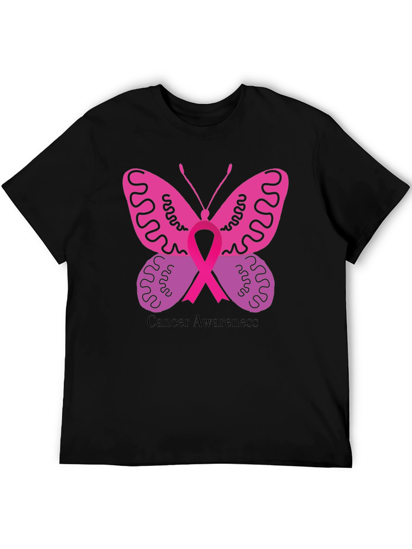 Cancer Awareness Butterfly Ribbon T-Shirt