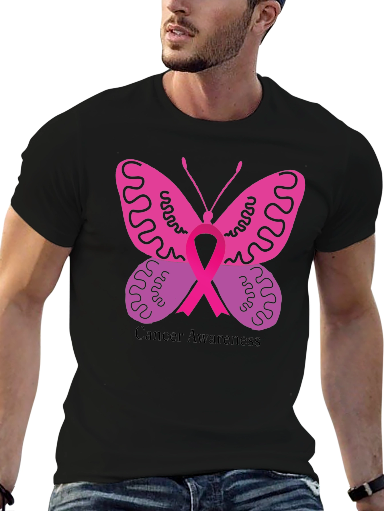 Cancer Awareness Butterfly Ribbon T-Shirt