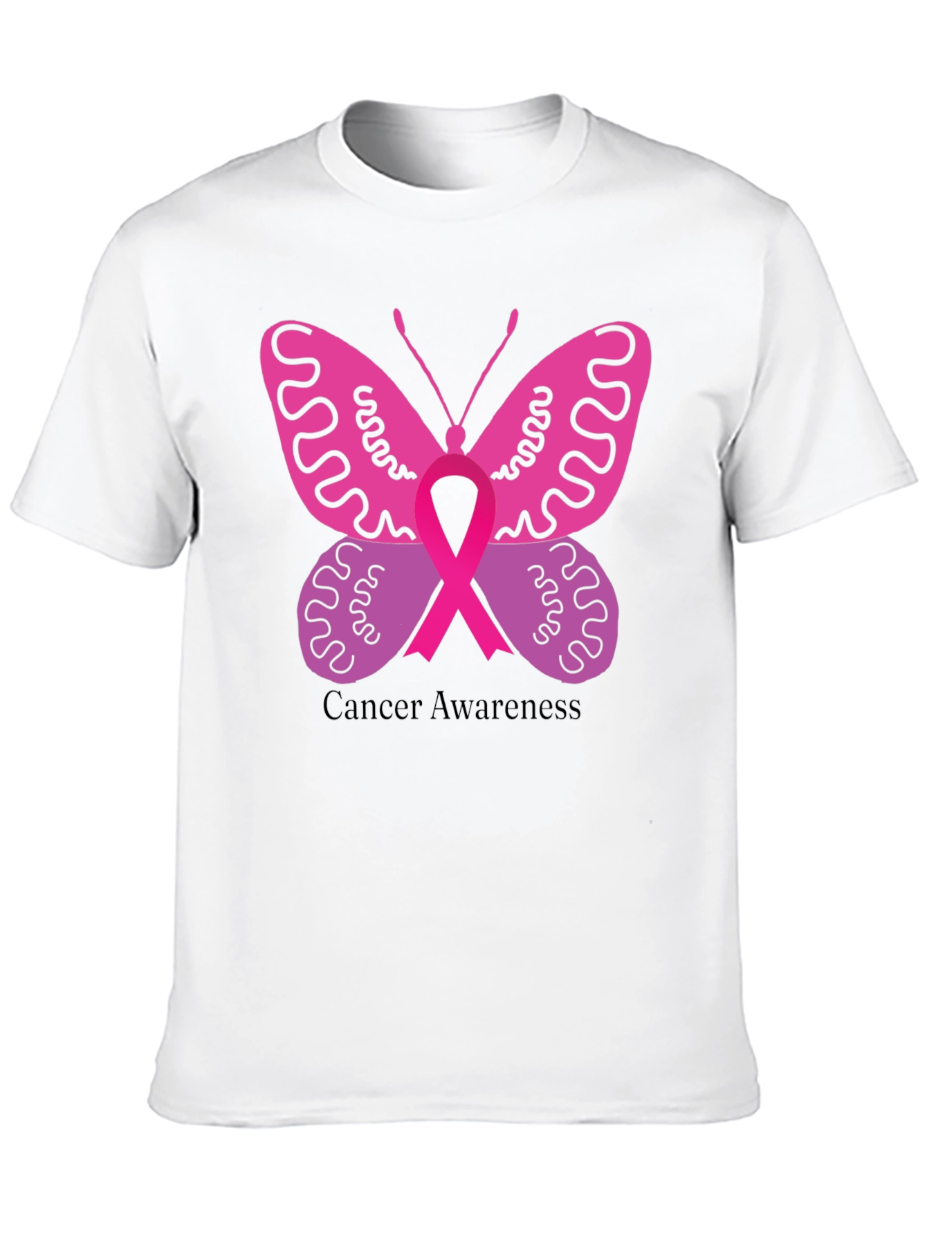 Cancer Awareness Butterfly Ribbon T-Shirt