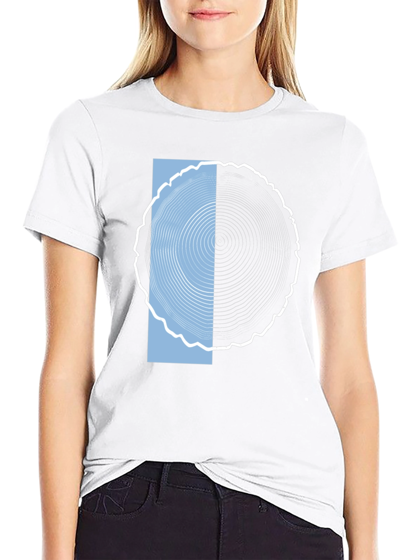 Abstract Tree Ring Graphic Tee