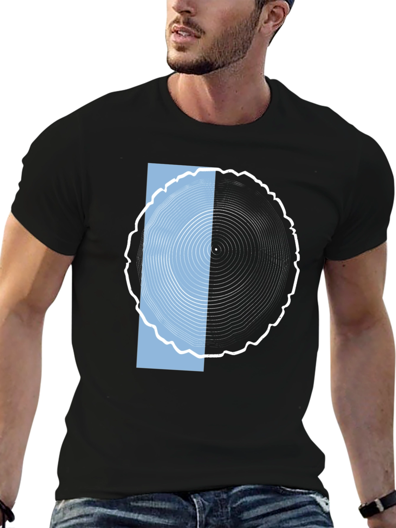 Abstract Tree Ring Graphic Tee