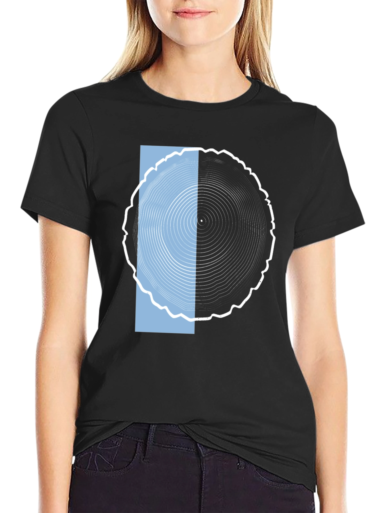 Abstract Tree Ring Graphic Tee