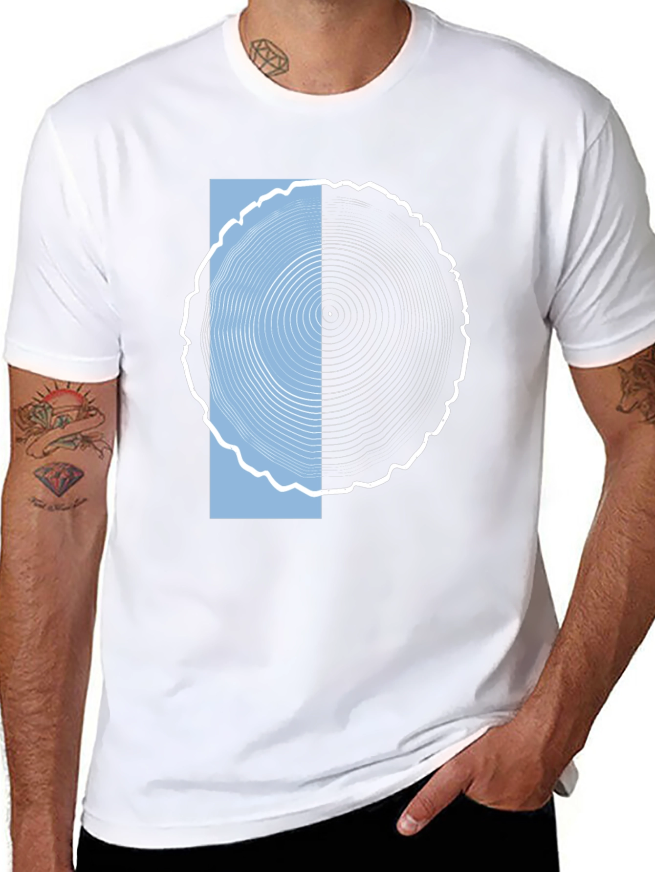 Abstract Tree Ring Graphic Tee