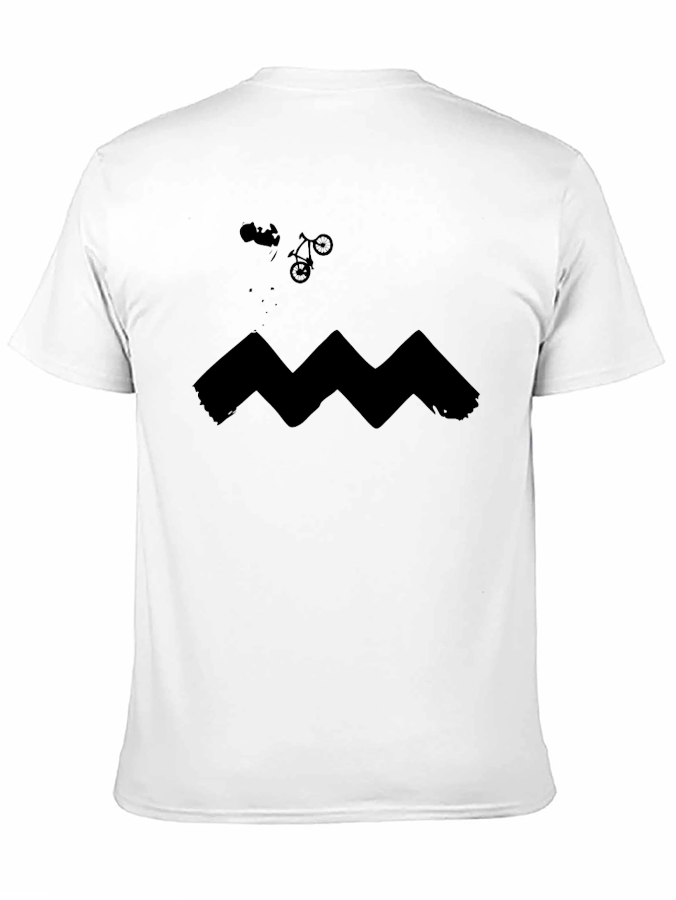 Mens Graphic Tee: Charlie Brown Zig Zag Design