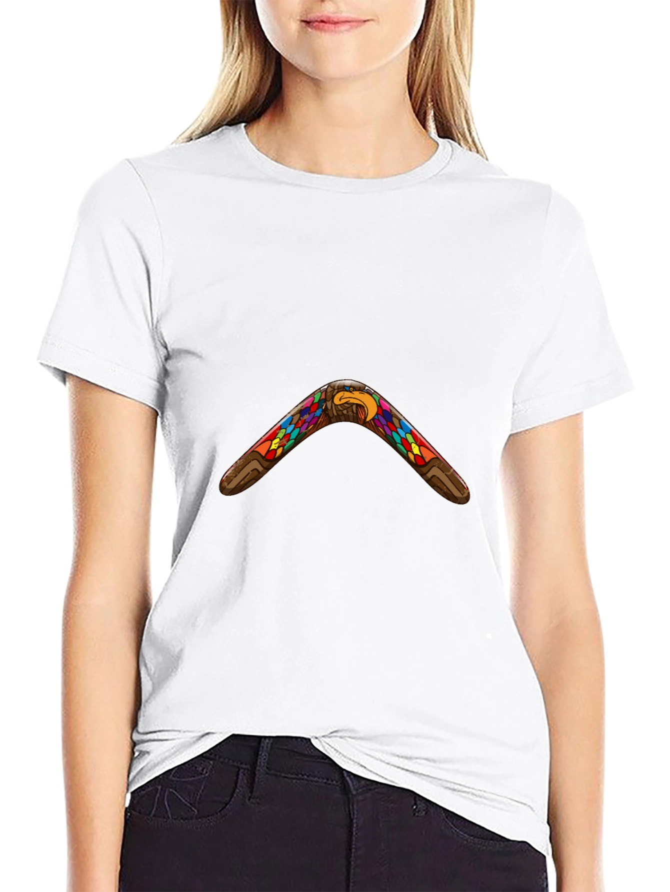 Native Eagle Boomerang Black T-Shirt