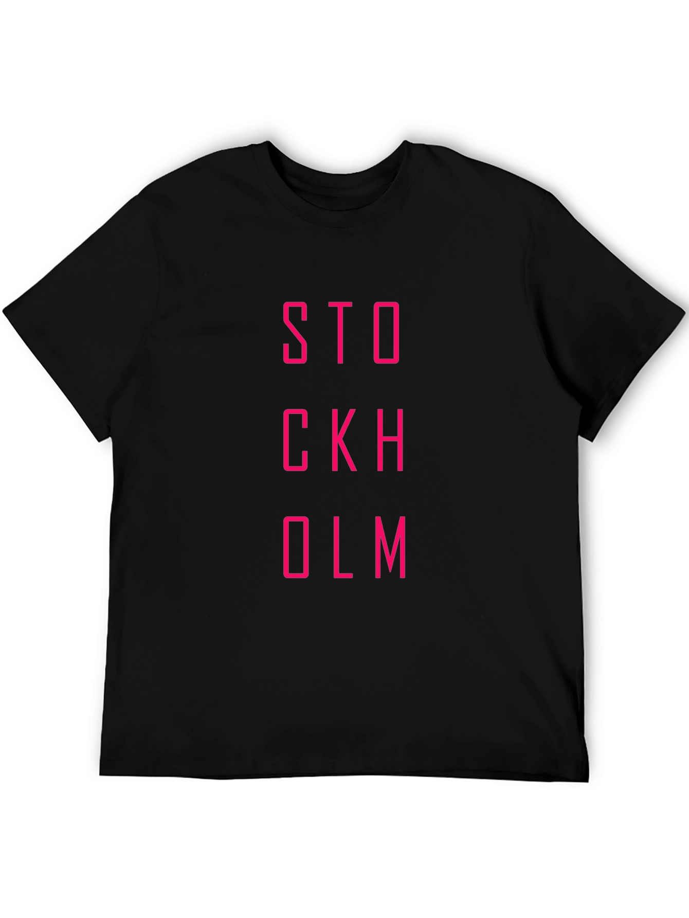 Stockholm T-Shirt - Bold Pink Graphic Tee