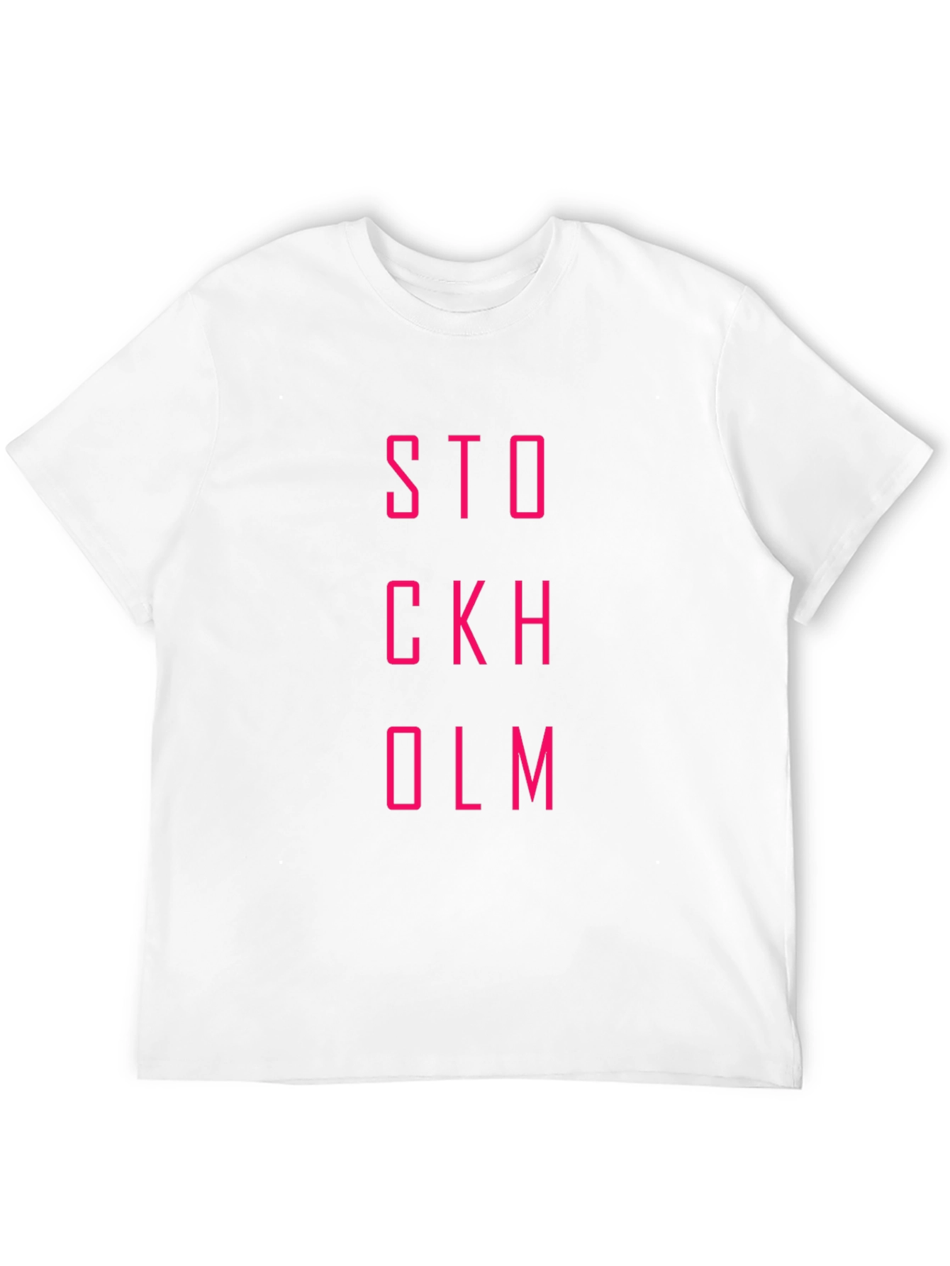 Stockholm T-Shirt - Bold Pink Graphic Tee
