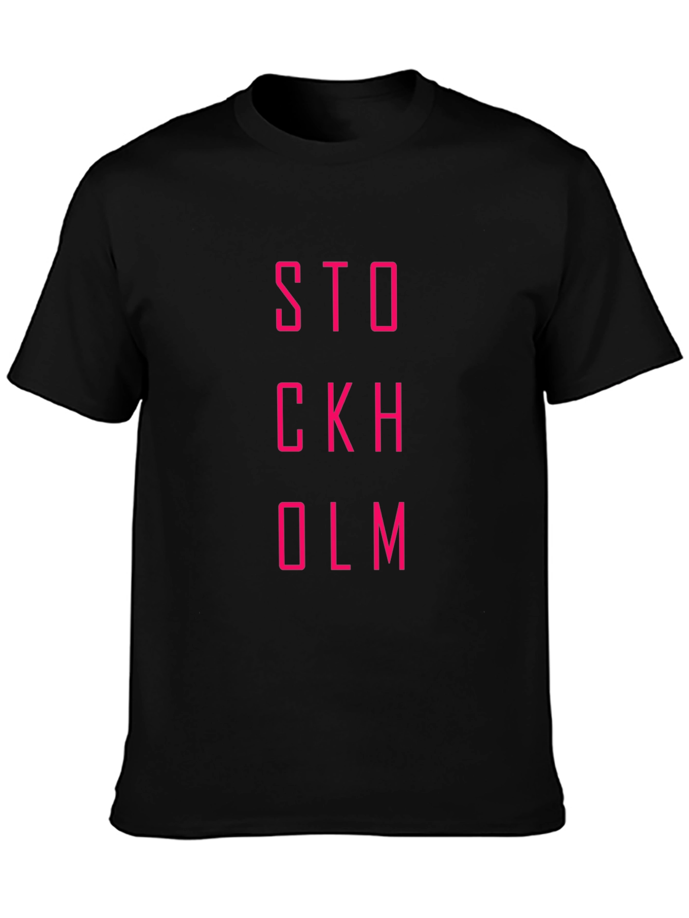 Stockholm T-Shirt - Bold Pink Graphic Tee