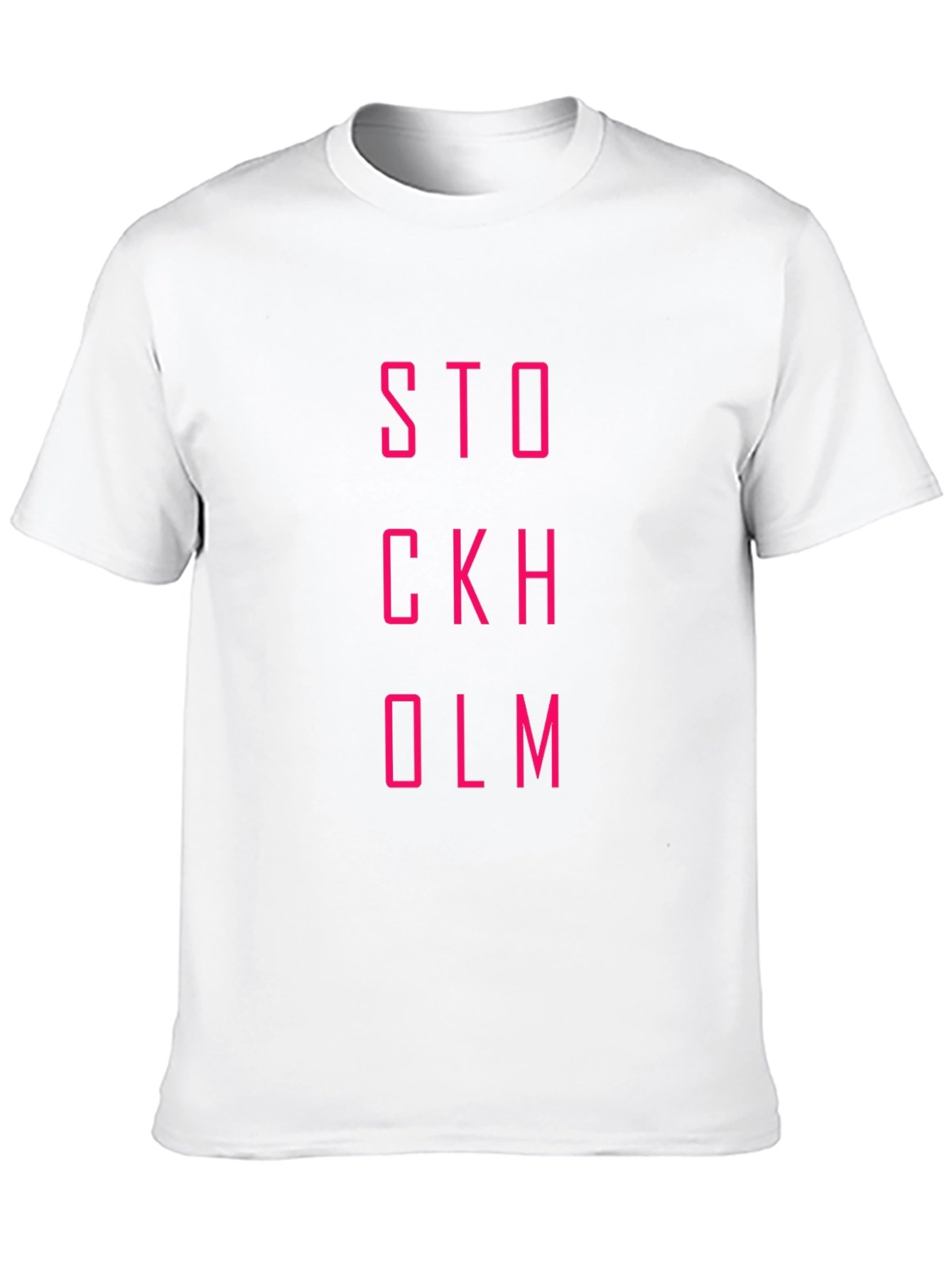 Stockholm T-Shirt - Bold Pink Graphic Tee