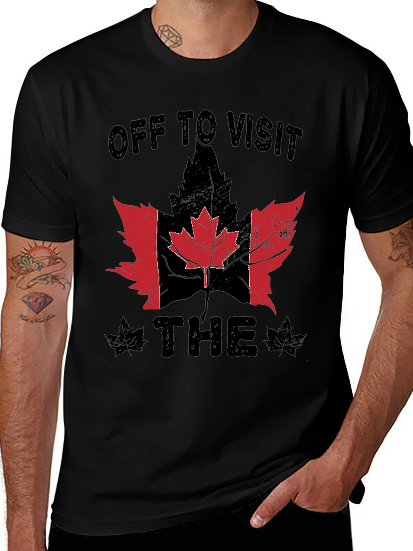 Off To Visit The Canada Flag Maple Leaf T-Shirt