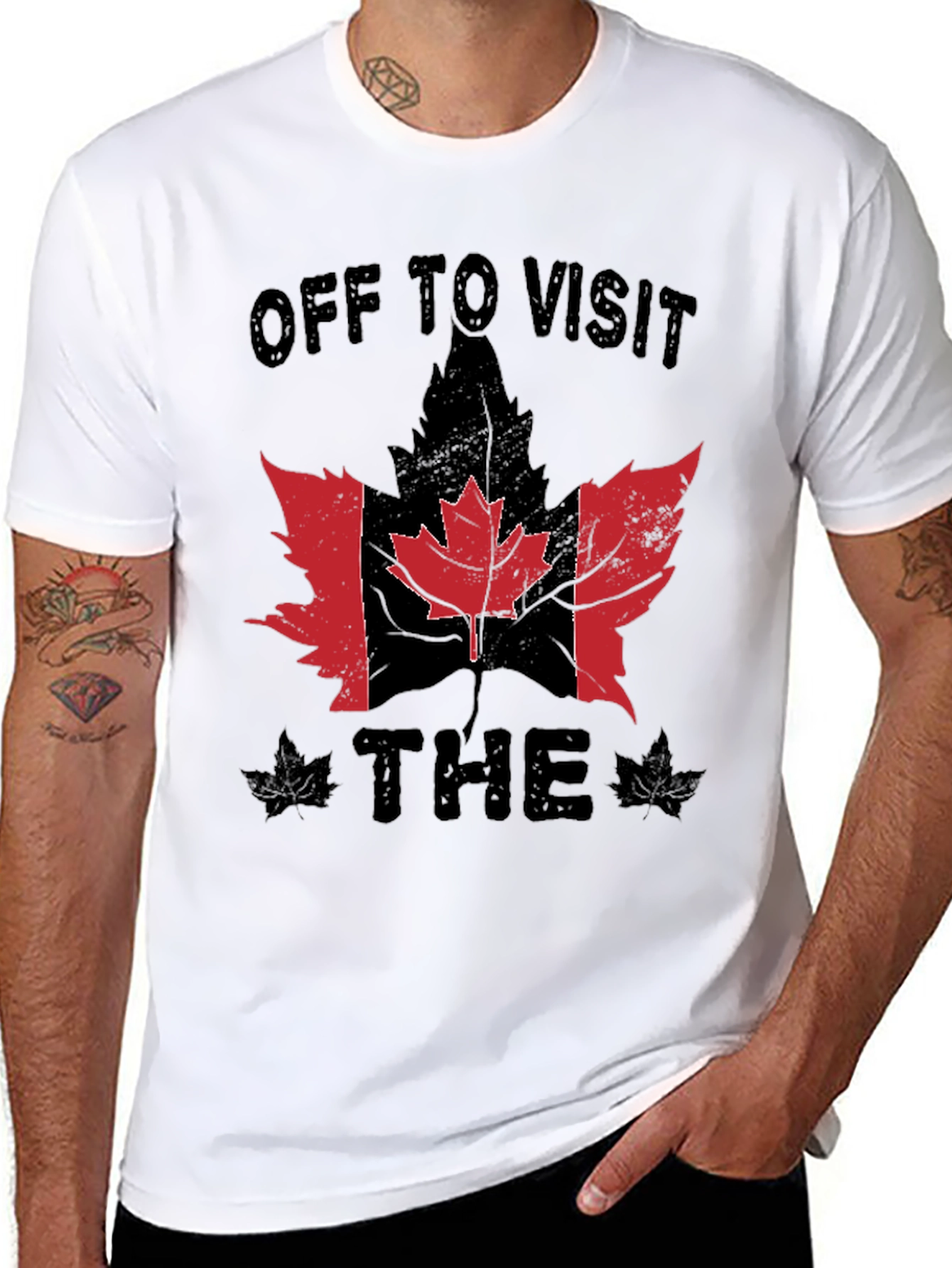 Off To Visit The Canada Flag Maple Leaf T-Shirt