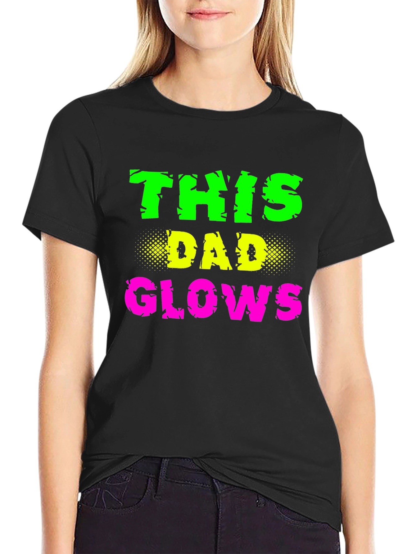 This Dad Glows Black T-Shirt