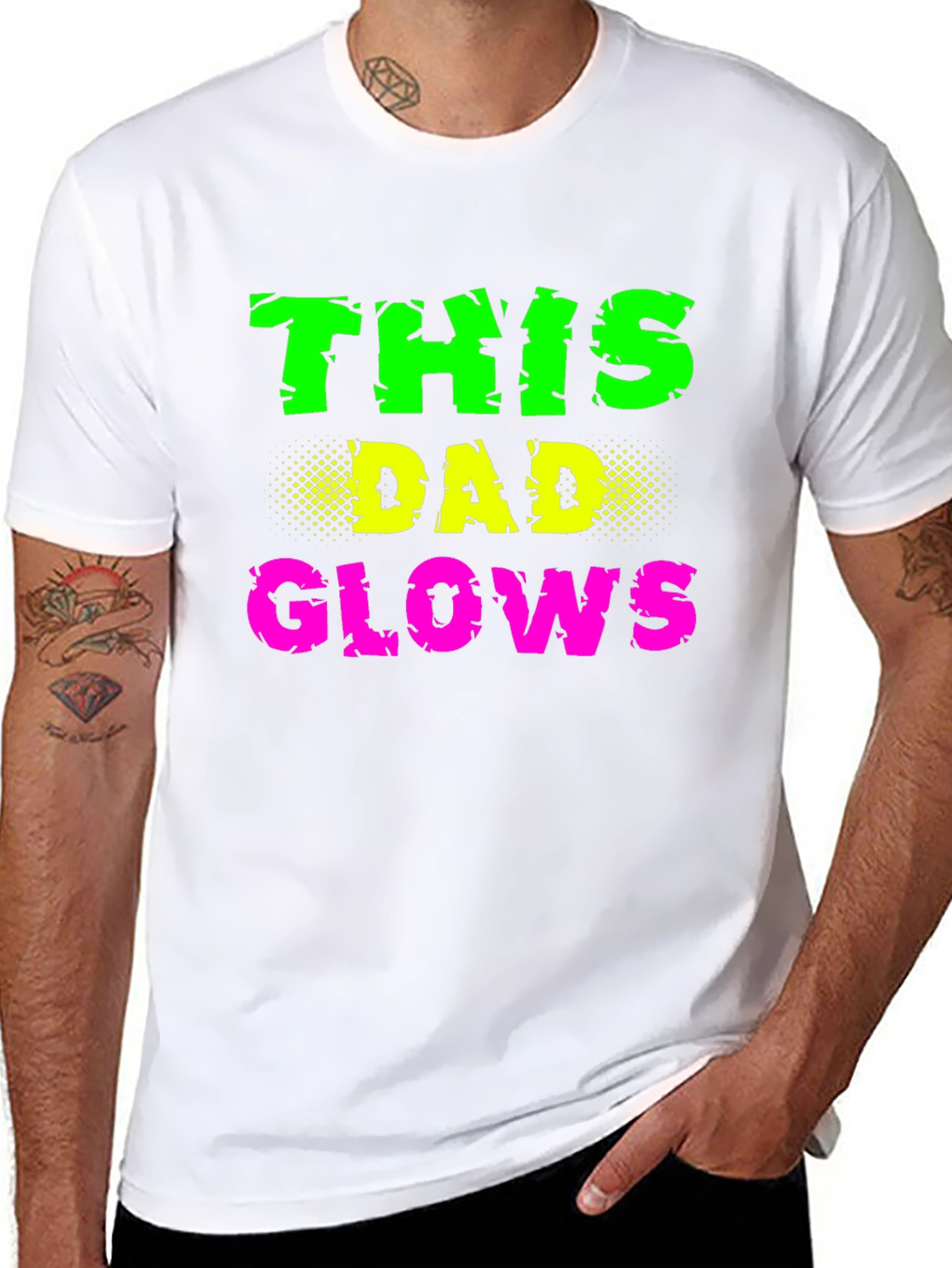 This Dad Glows Black T-Shirt