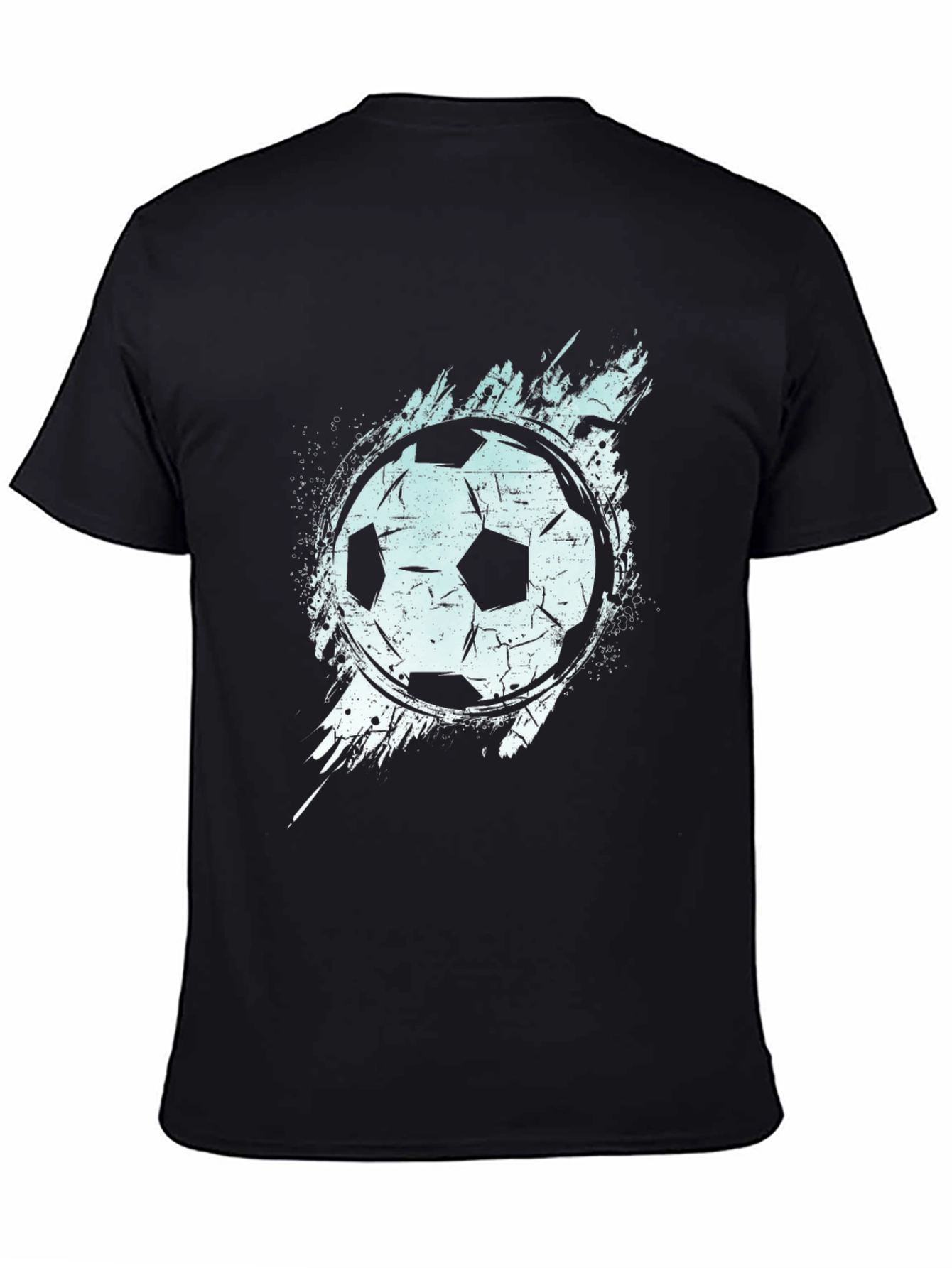 Soccer Ball Graphic T-Shirt - Black