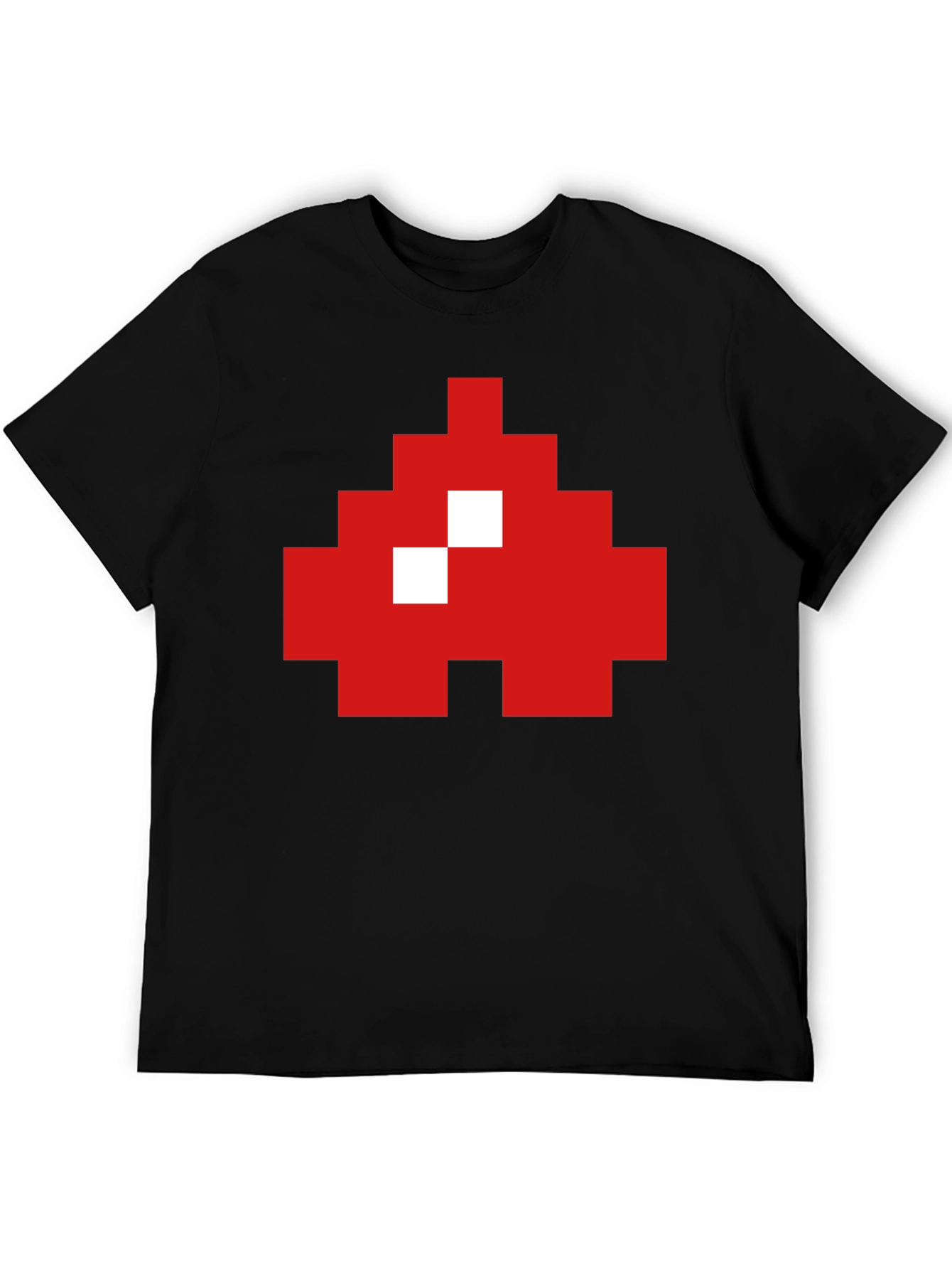 Retro Pixel Alien Graphic Tee - Black