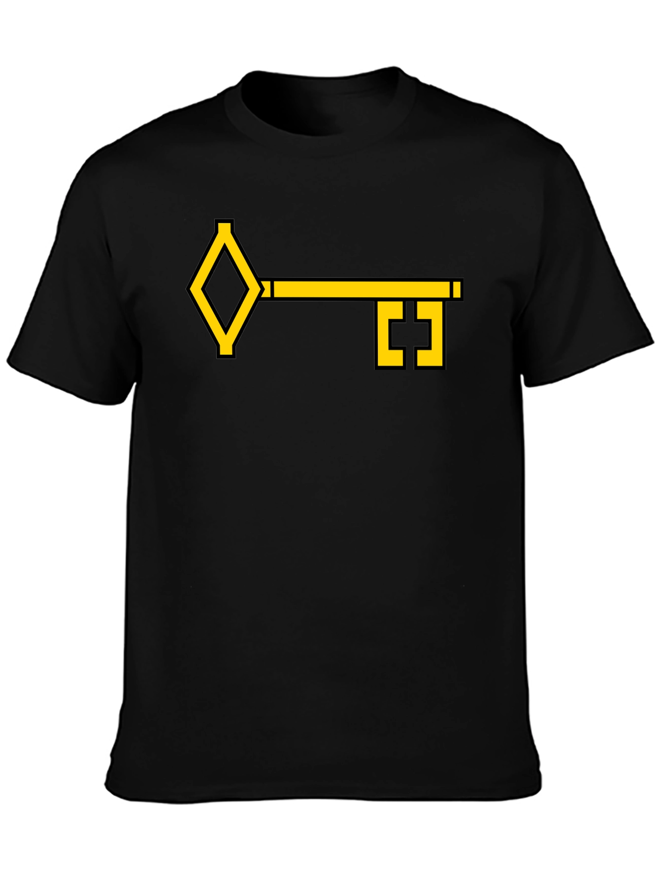 Key Graphic Tee - Stylish Black Cotton T-Shirt