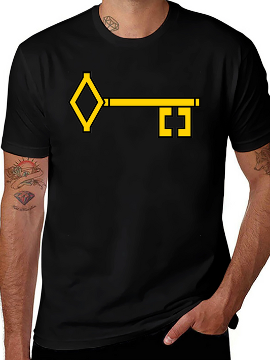 Key Graphic Tee - Stylish Black Cotton T-Shirt
