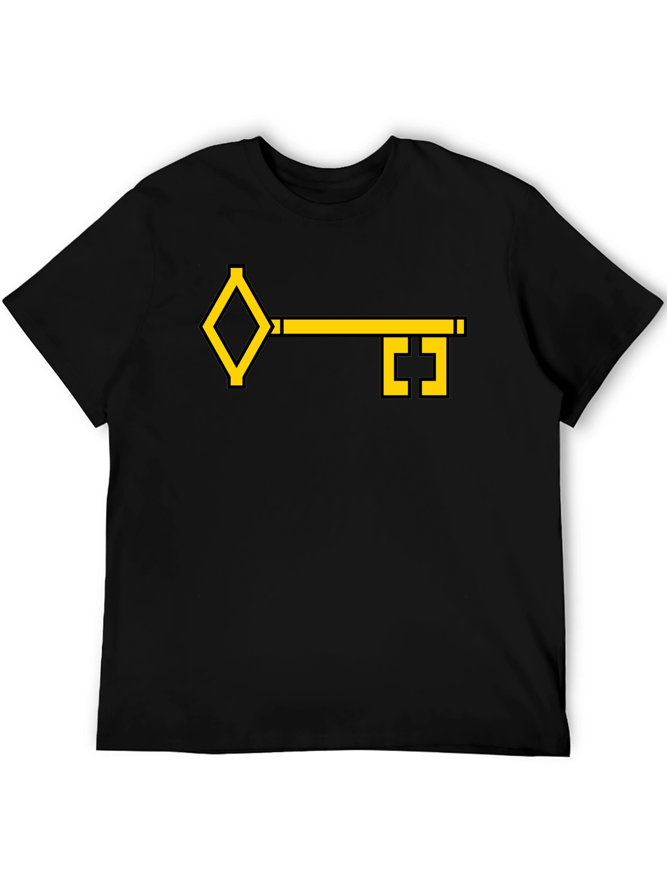 Key Graphic Tee - Stylish Black Cotton T-Shirt