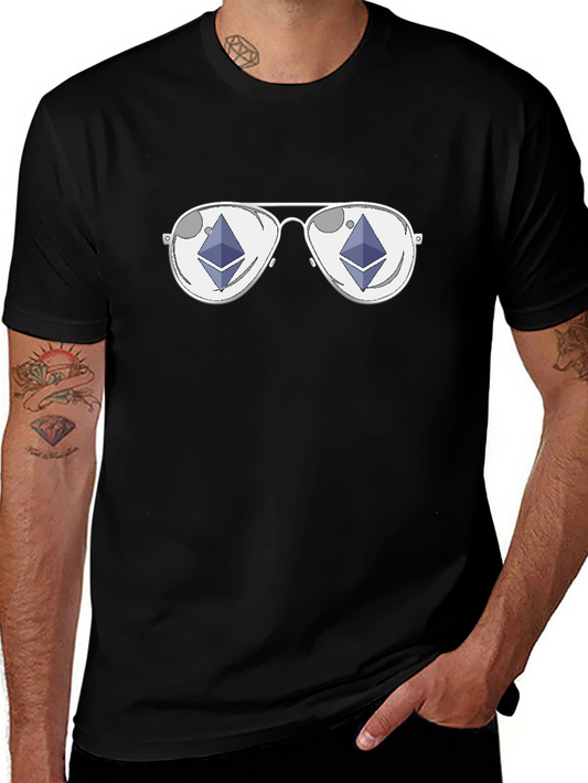Ethereum Sunglasses Black T-Shirt