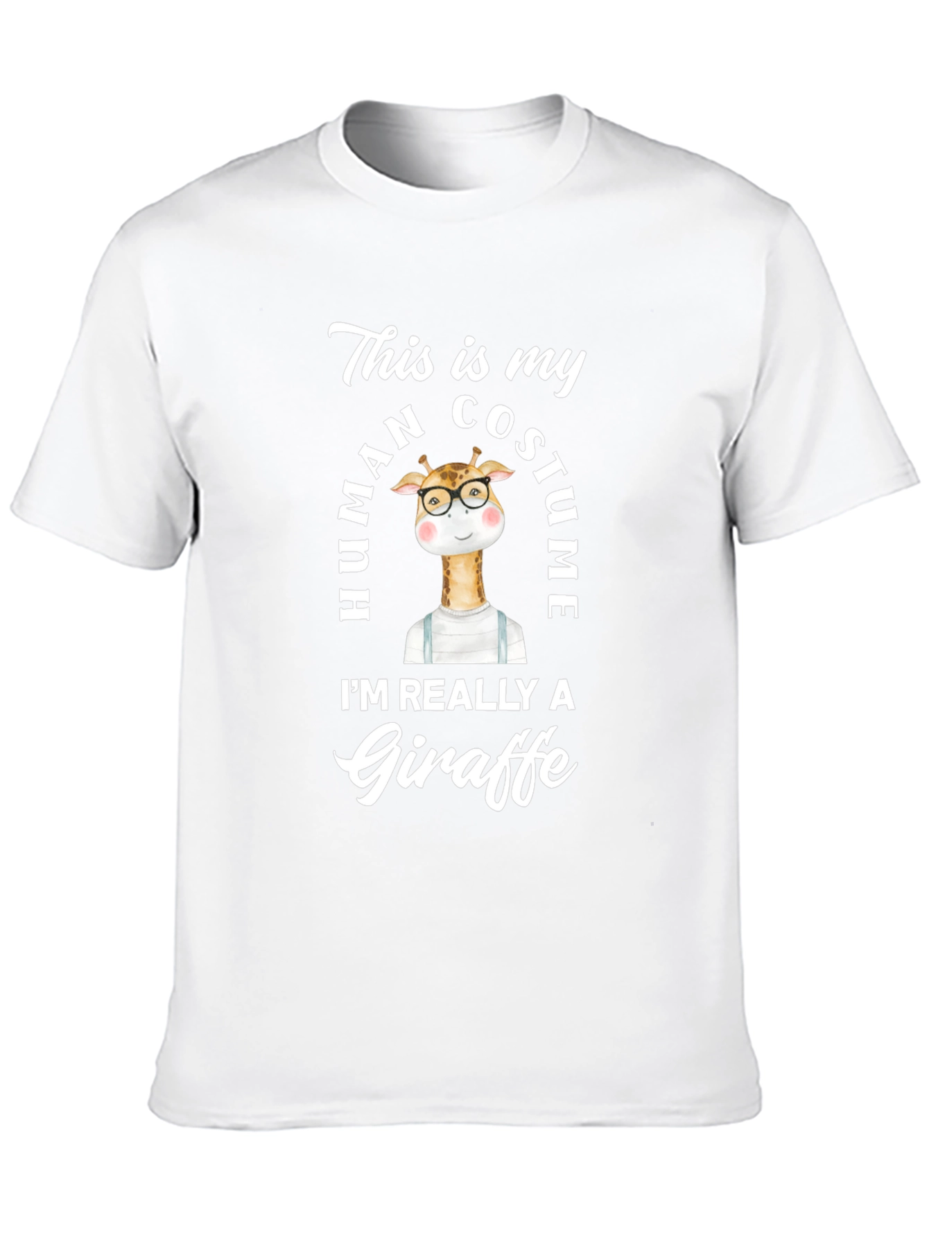 Funny Giraffe Human Costume T-Shirt