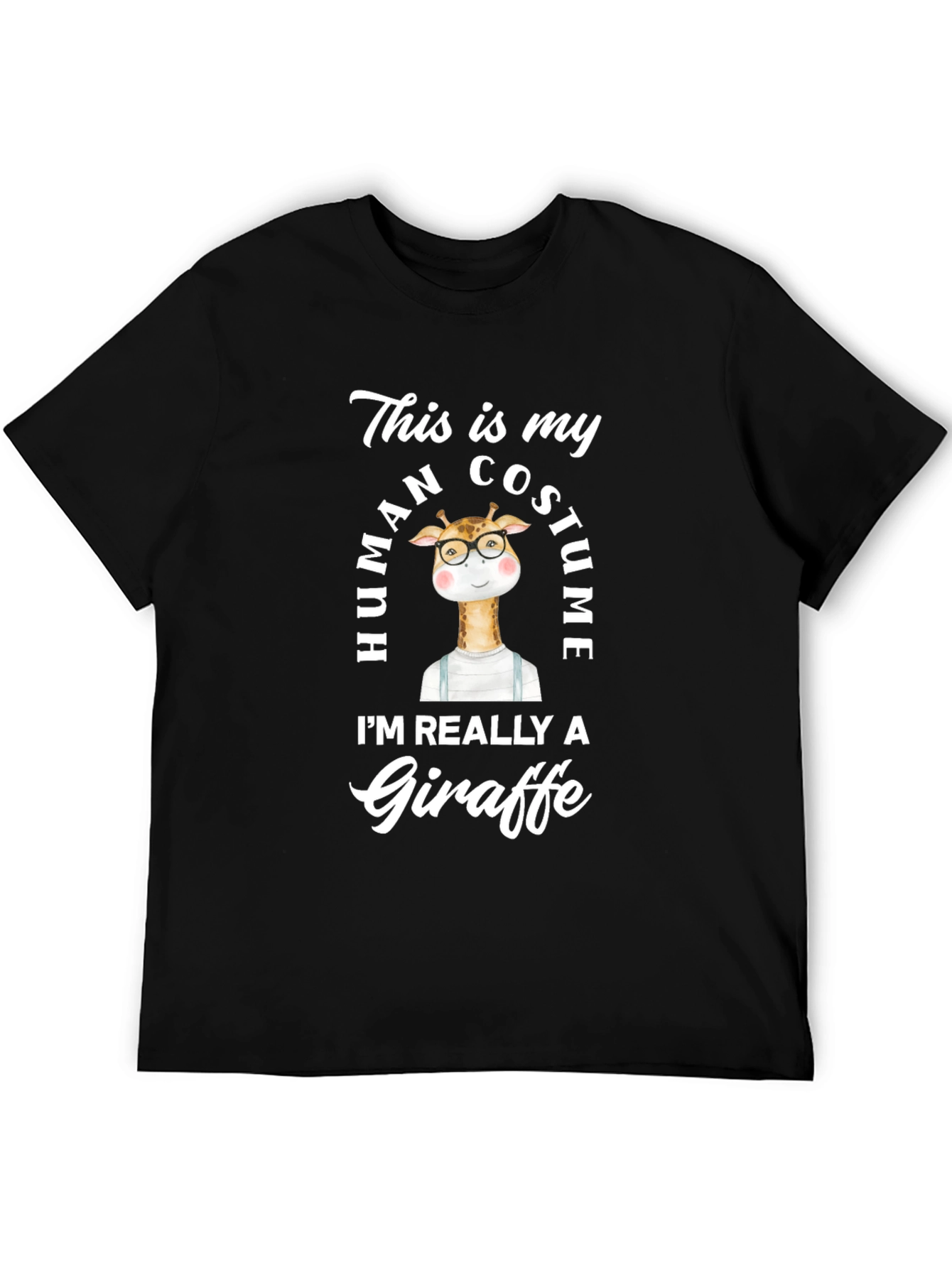 Funny Giraffe Human Costume T-Shirt
