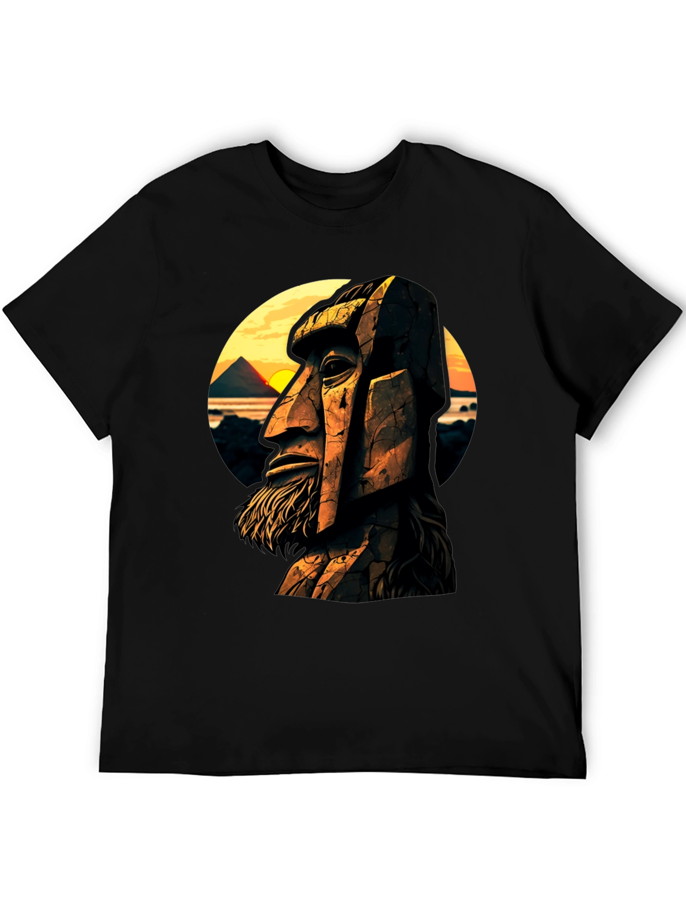 Moai Head Graphic Tee - Island Vibes