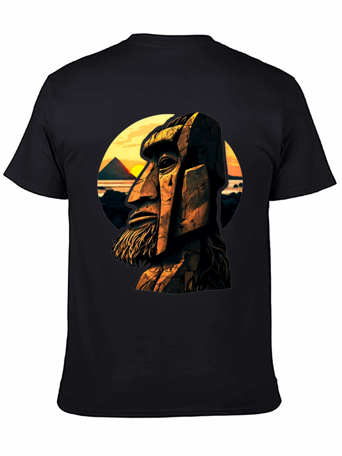 Moai Head Graphic Tee - Island Vibes