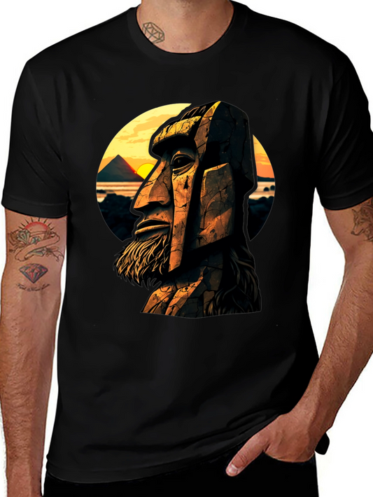 Moai Head Graphic Tee - Island Vibes