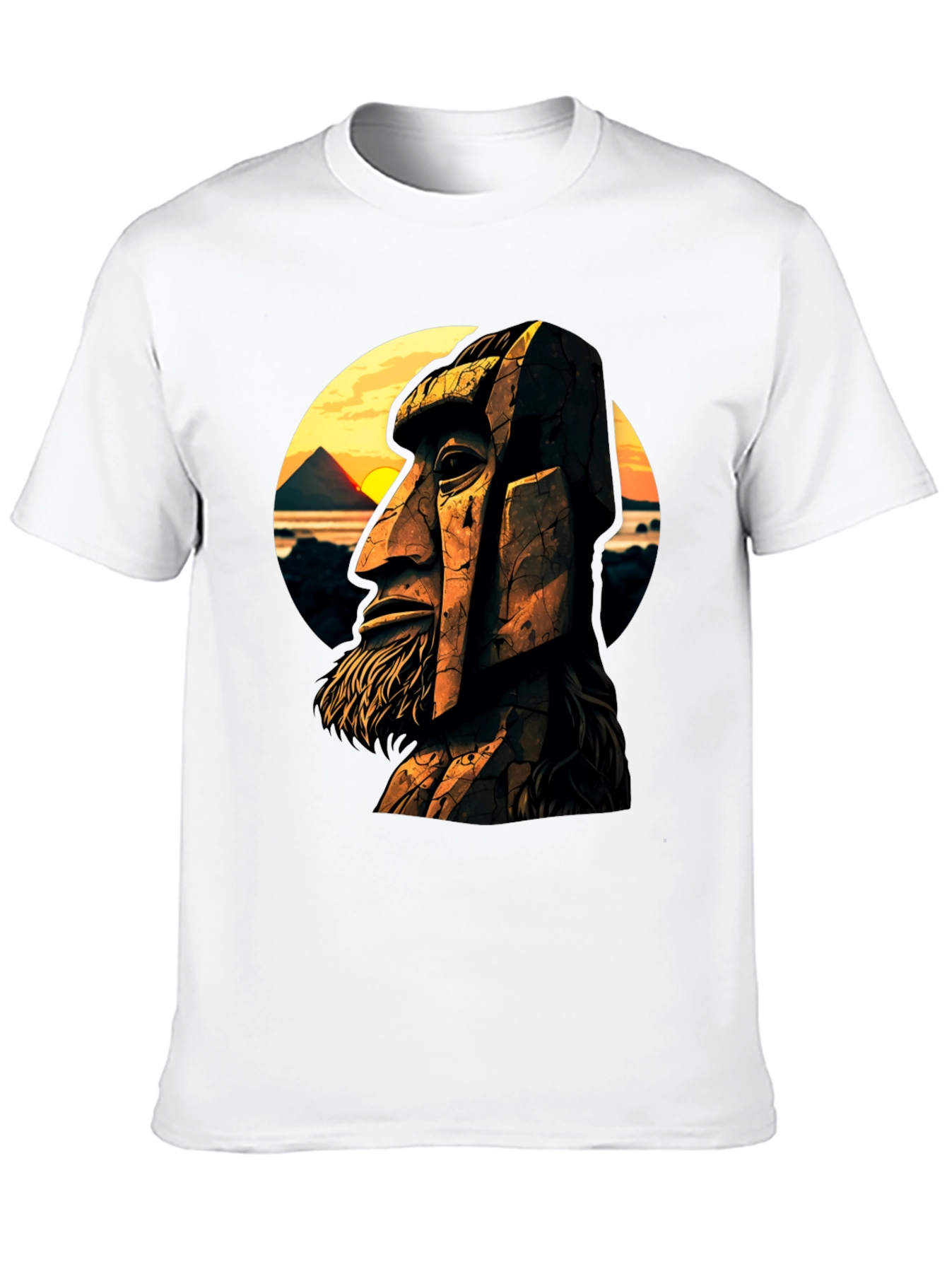 Moai Head Graphic Tee - Island Vibes