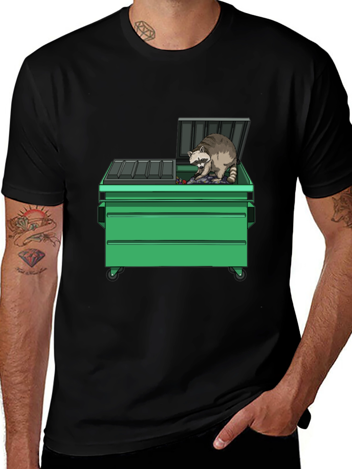 Raccoon Dumpster T-Shirt - Funny Graphic Tee