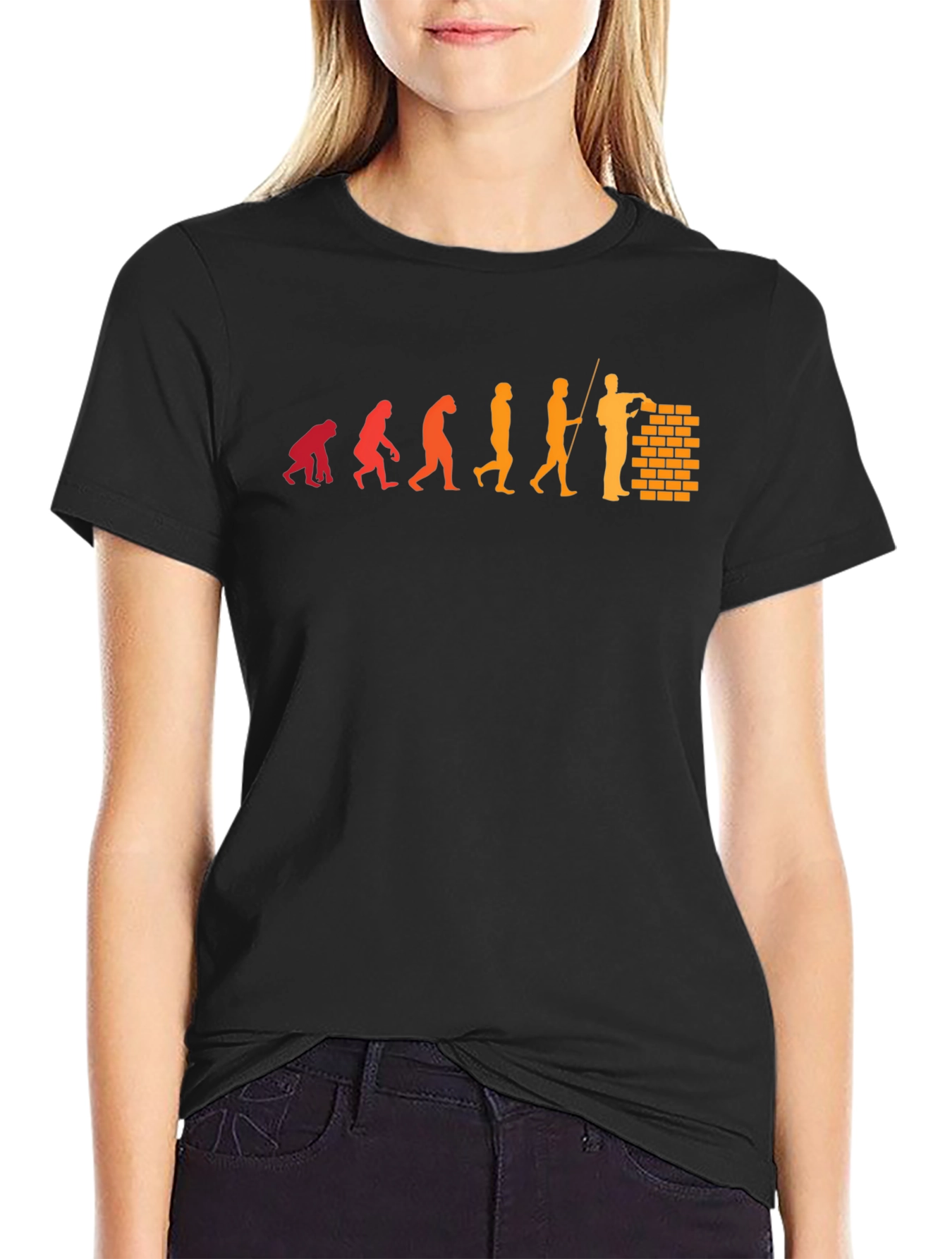 Evolution of a Bricklayer Graphic T-Shirt