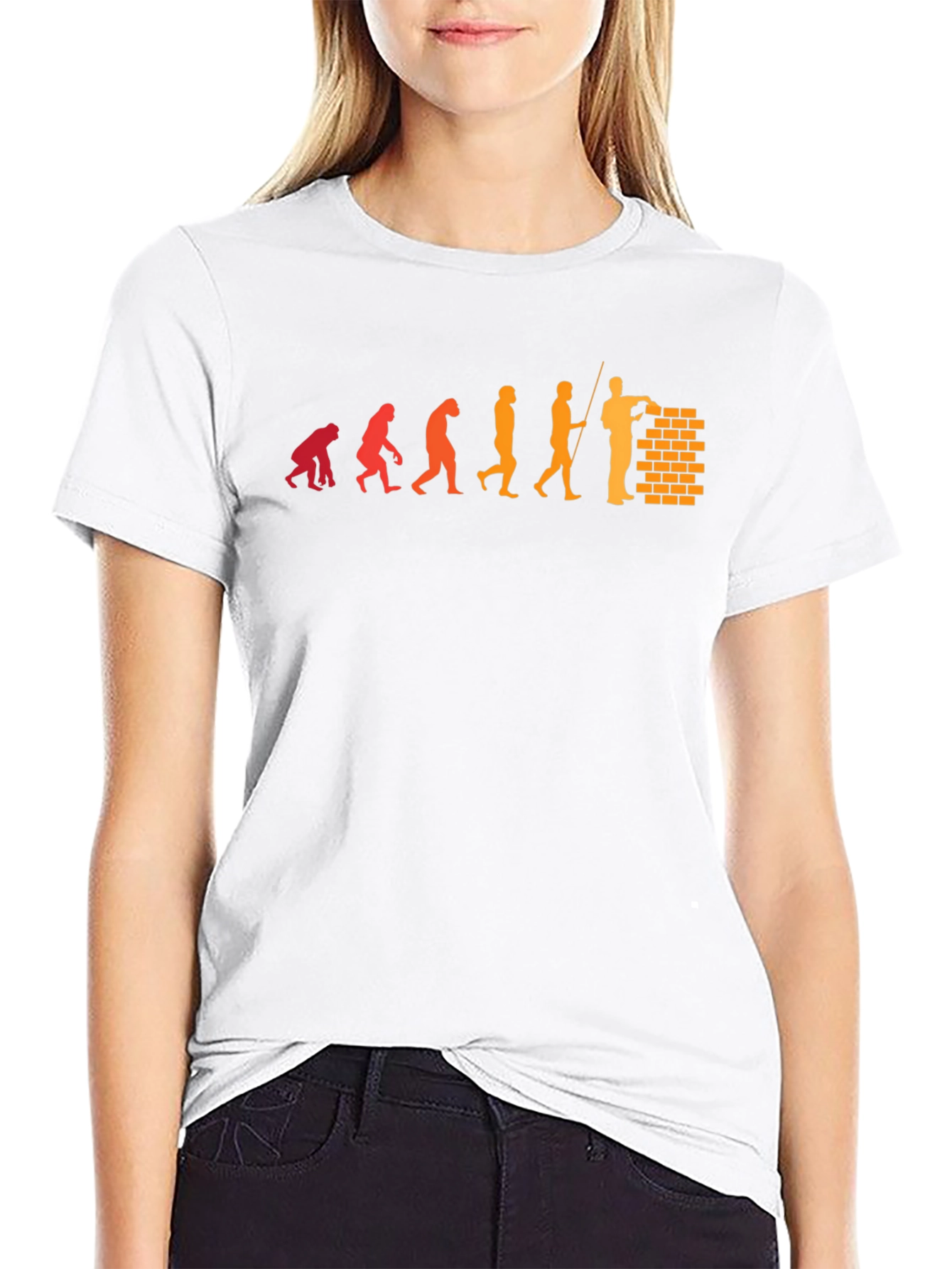 Evolution of a Bricklayer Graphic T-Shirt