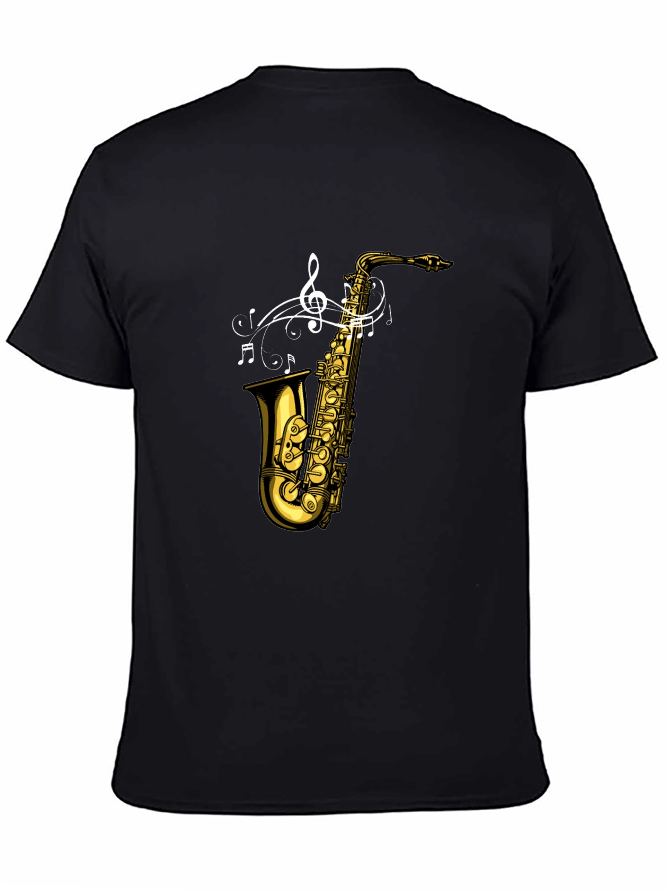 Saxophone Music T-Shirt - Black Graphic Tee