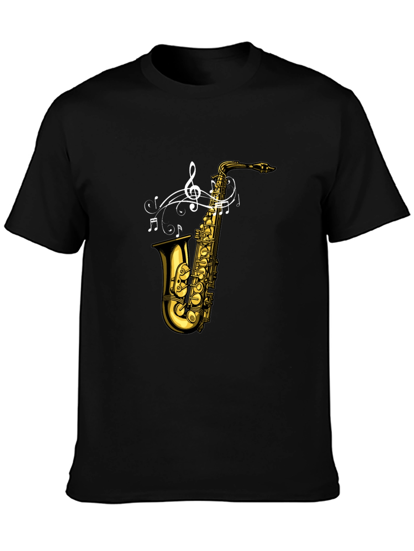 Saxophone Music T-Shirt - Black Graphic Tee