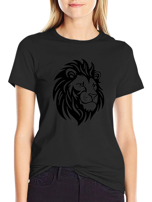 Mens Black Lion Graphic T-Shirt