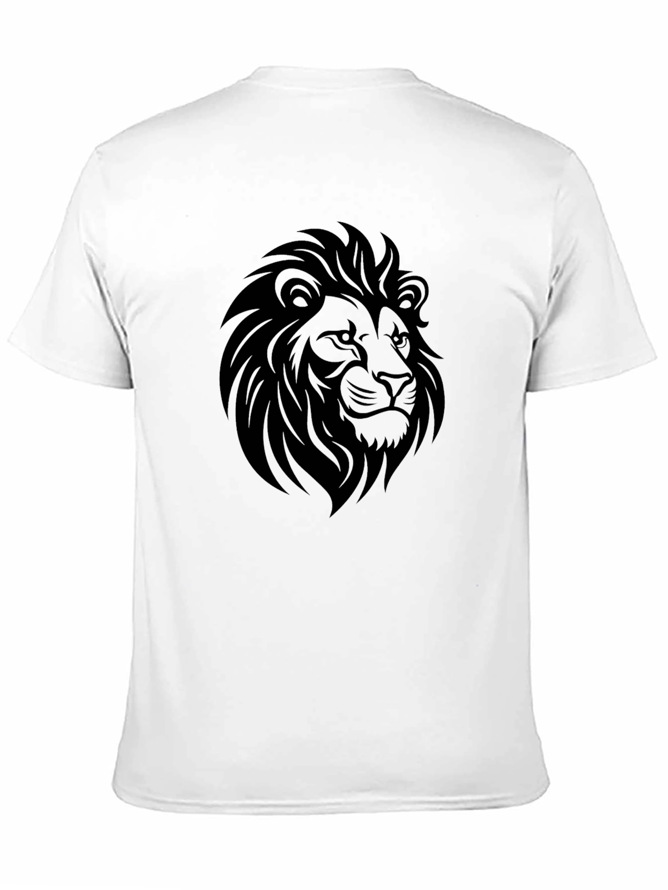 Mens Black Lion Graphic T-Shirt