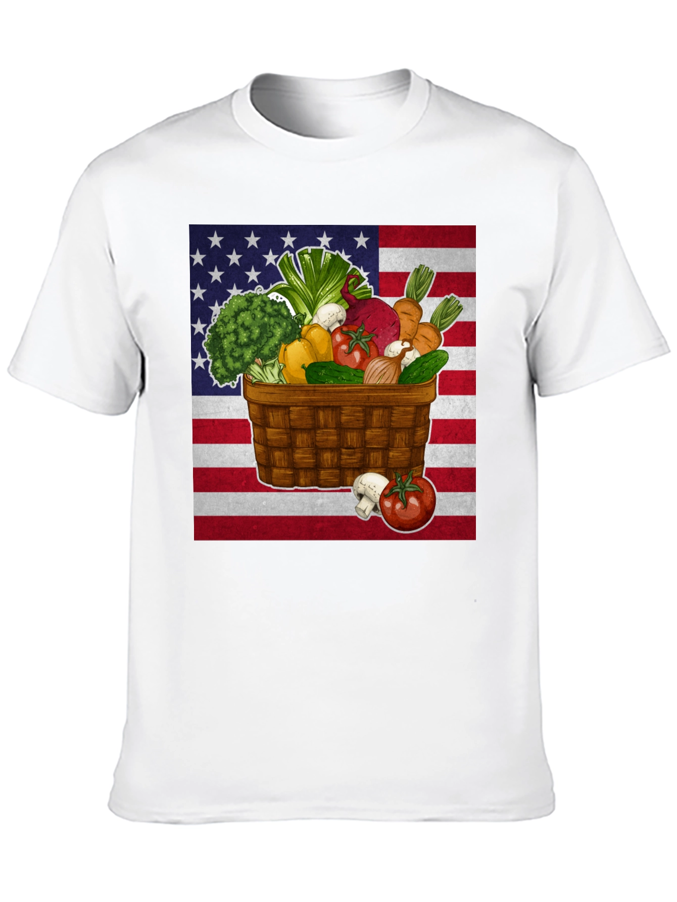 USA Veggie Basket Graphic Tee