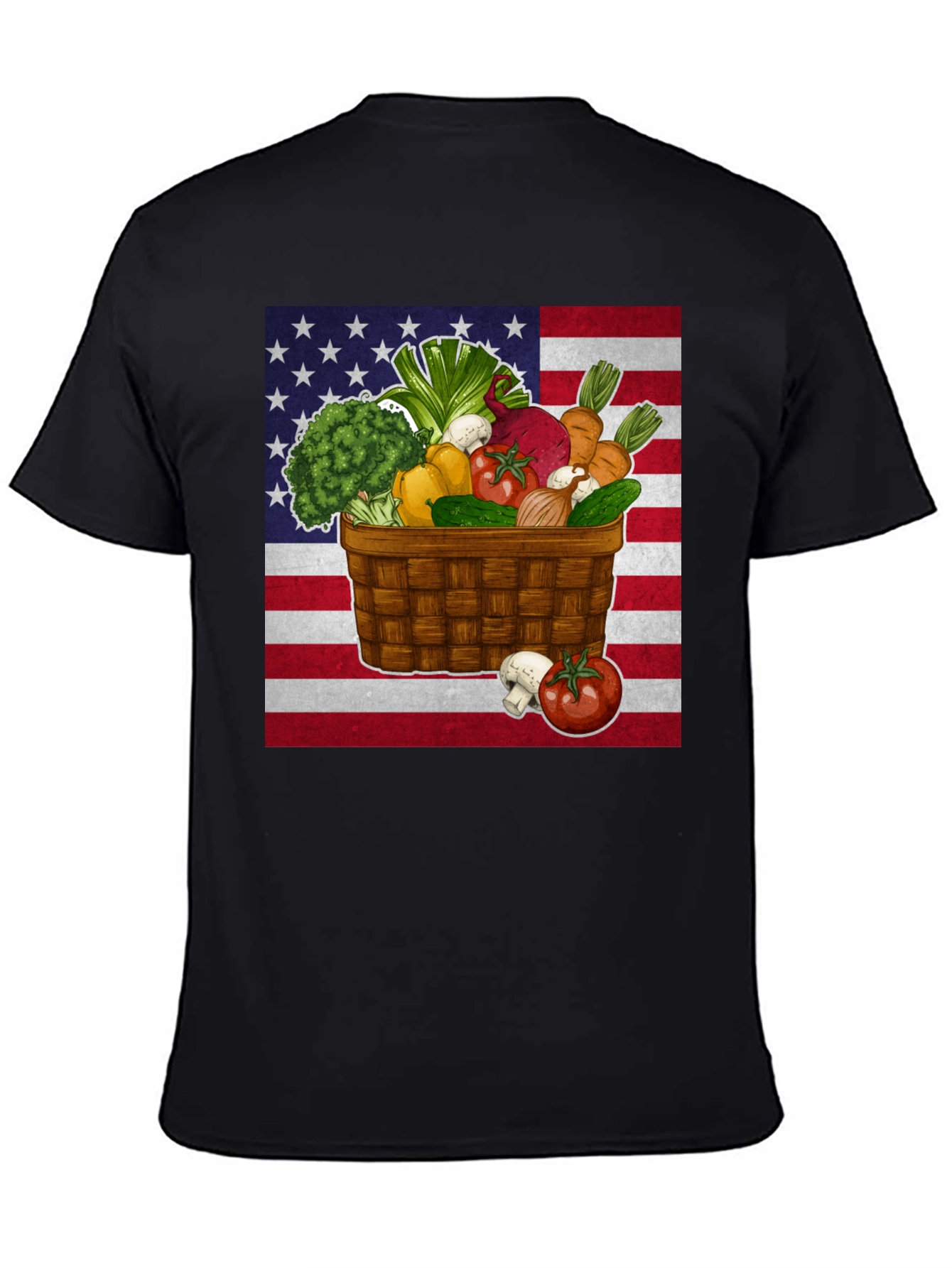 USA Veggie Basket Graphic Tee