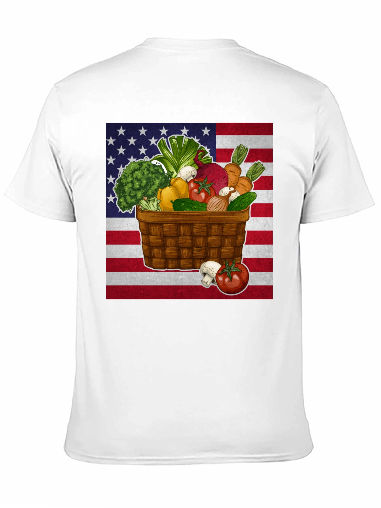 USA Veggie Basket Graphic Tee