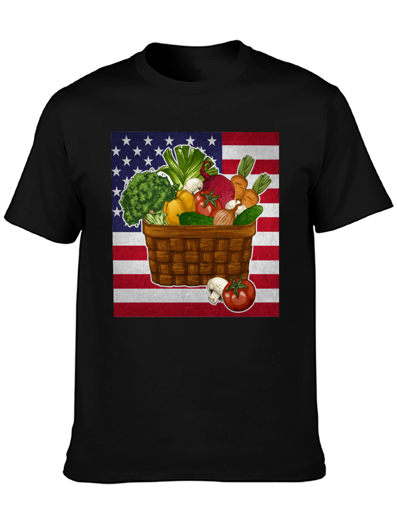 USA Veggie Basket Graphic Tee