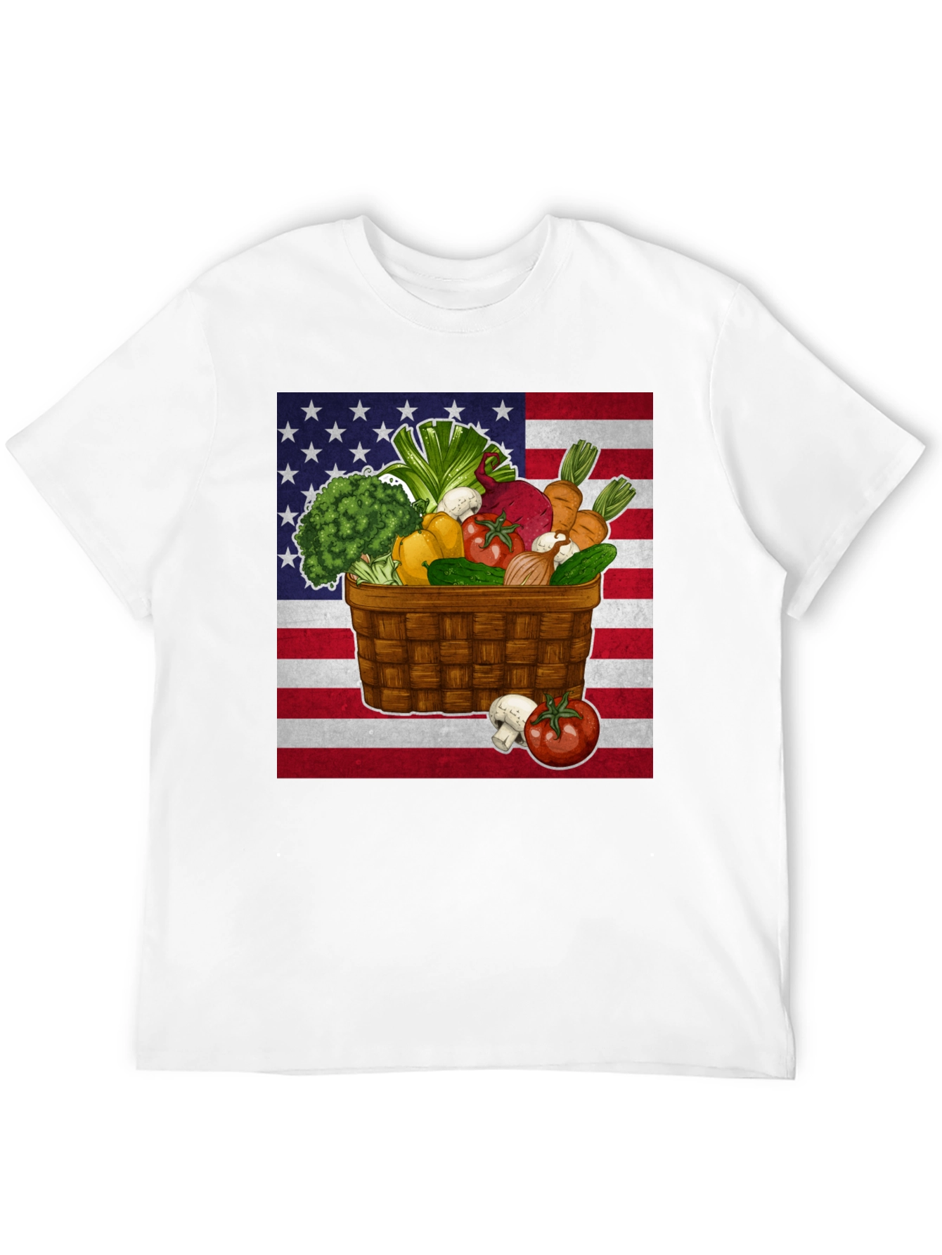 USA Veggie Basket Graphic Tee