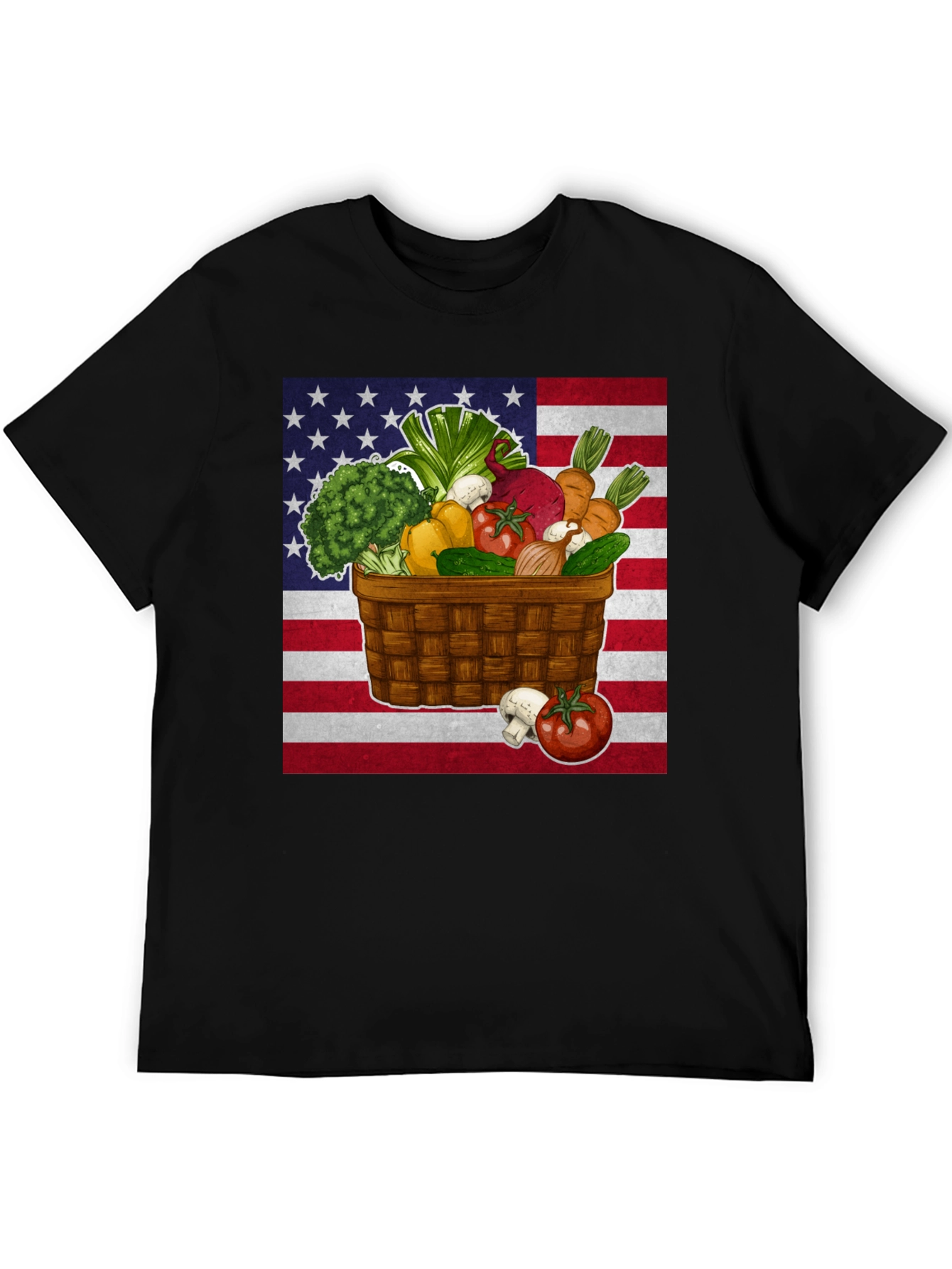 USA Veggie Basket Graphic Tee