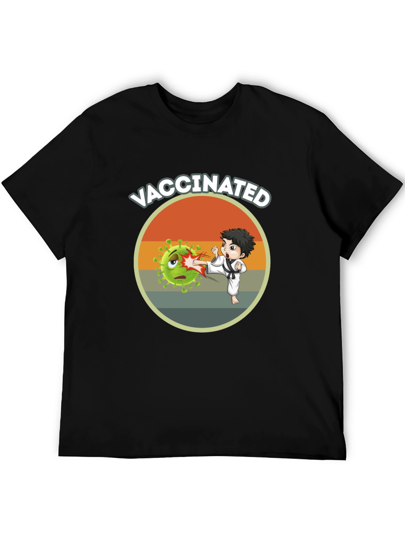 Vaccinated Karate Kick T-Shirt