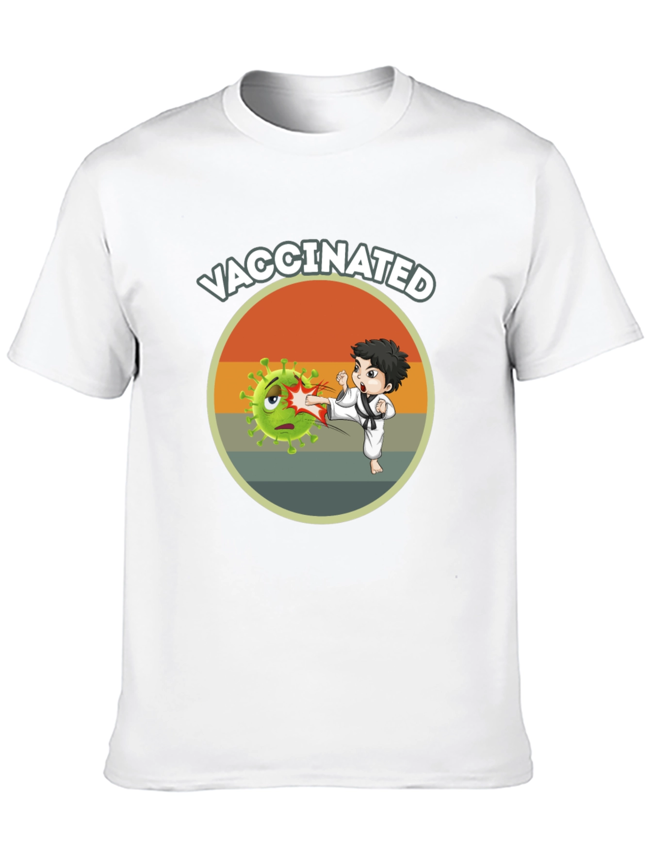 Vaccinated Karate Kick T-Shirt