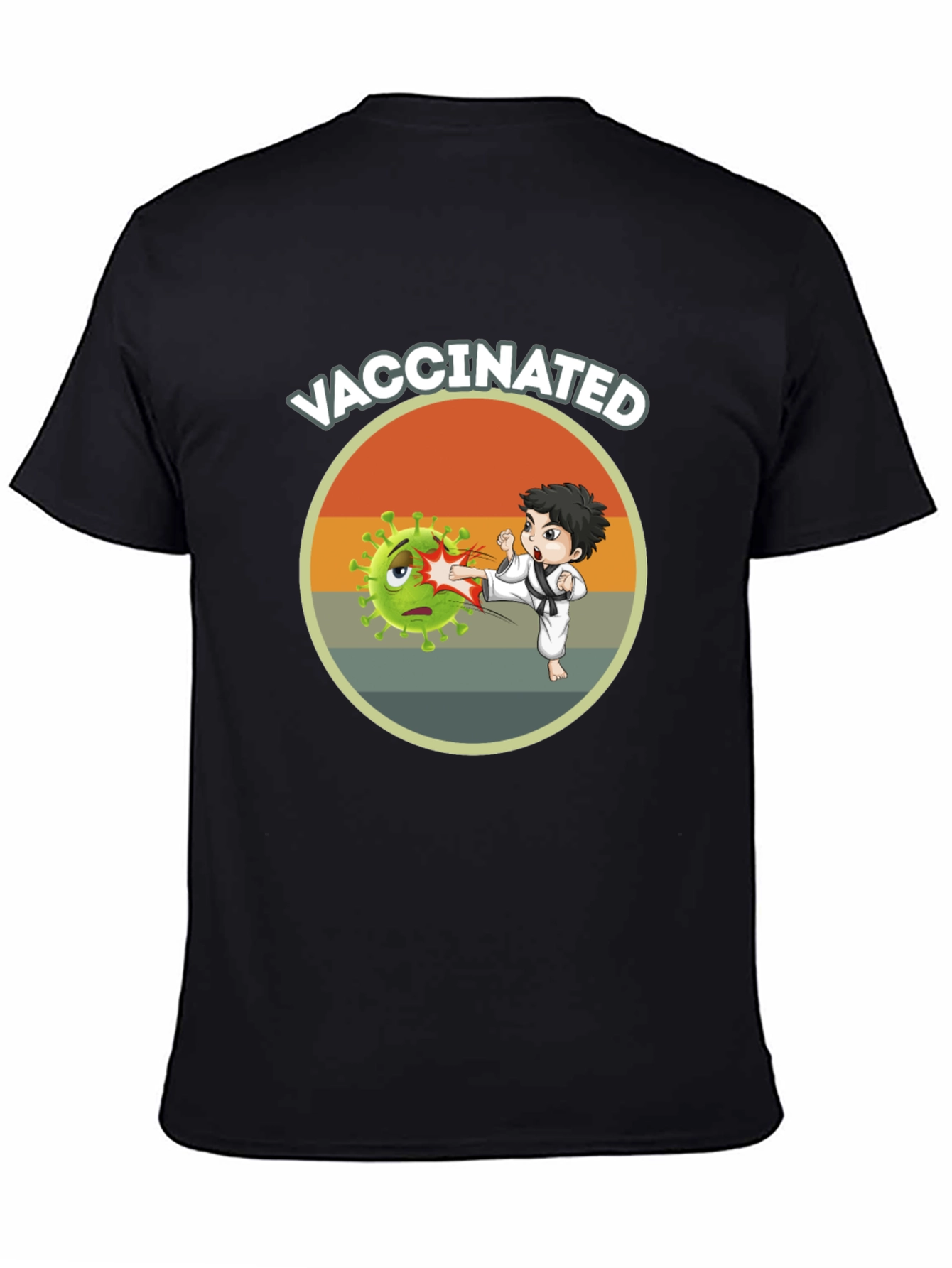 Vaccinated Karate Kick T-Shirt