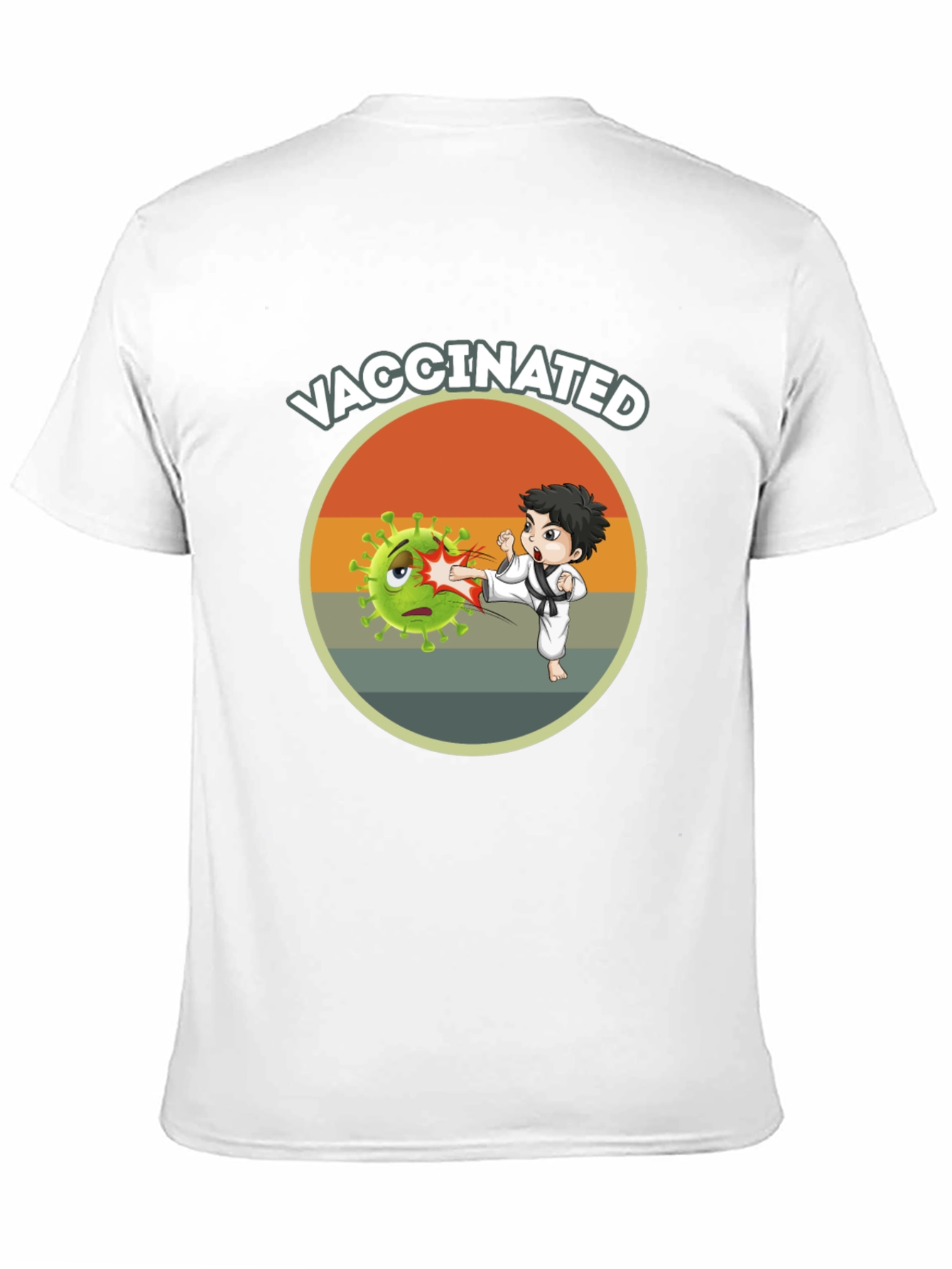 Vaccinated Karate Kick T-Shirt
