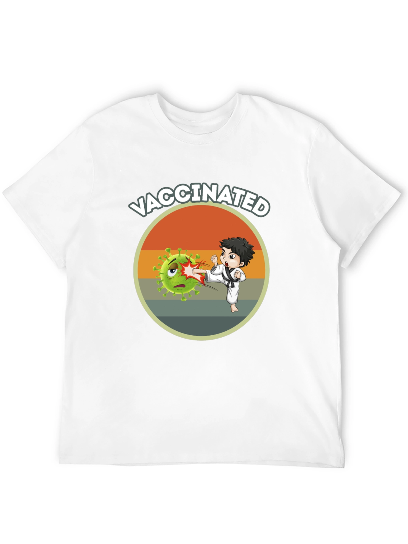 Vaccinated Karate Kick T-Shirt