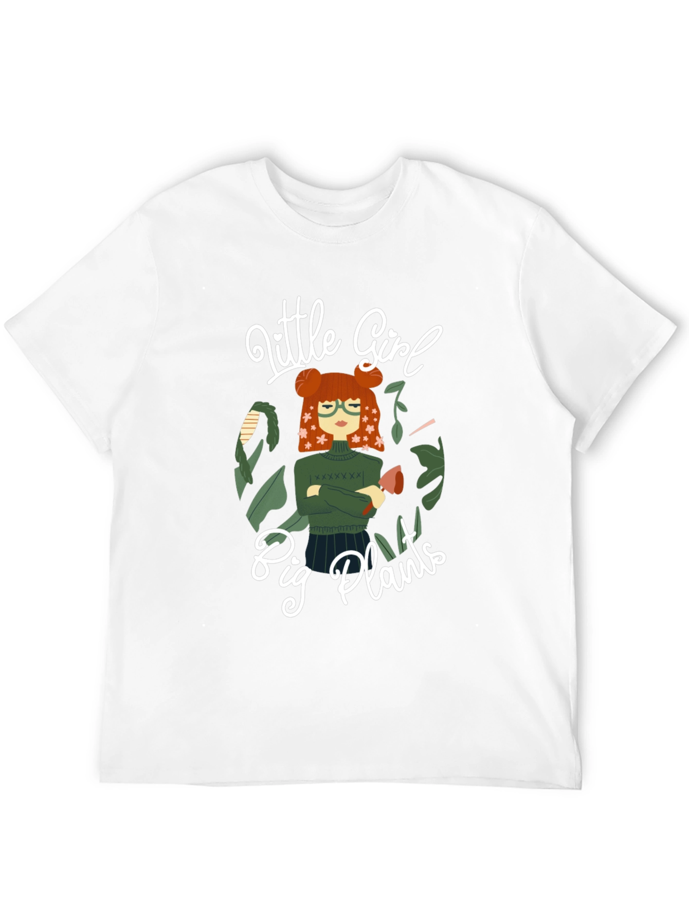 Little Girl Big Plants Graphic Tee